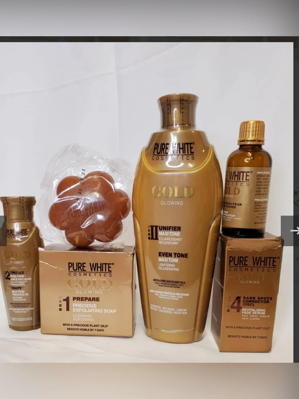 Gold Glowing Skincare Set - Brown/Gold